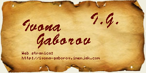 Ivona Gaborov vizit kartica